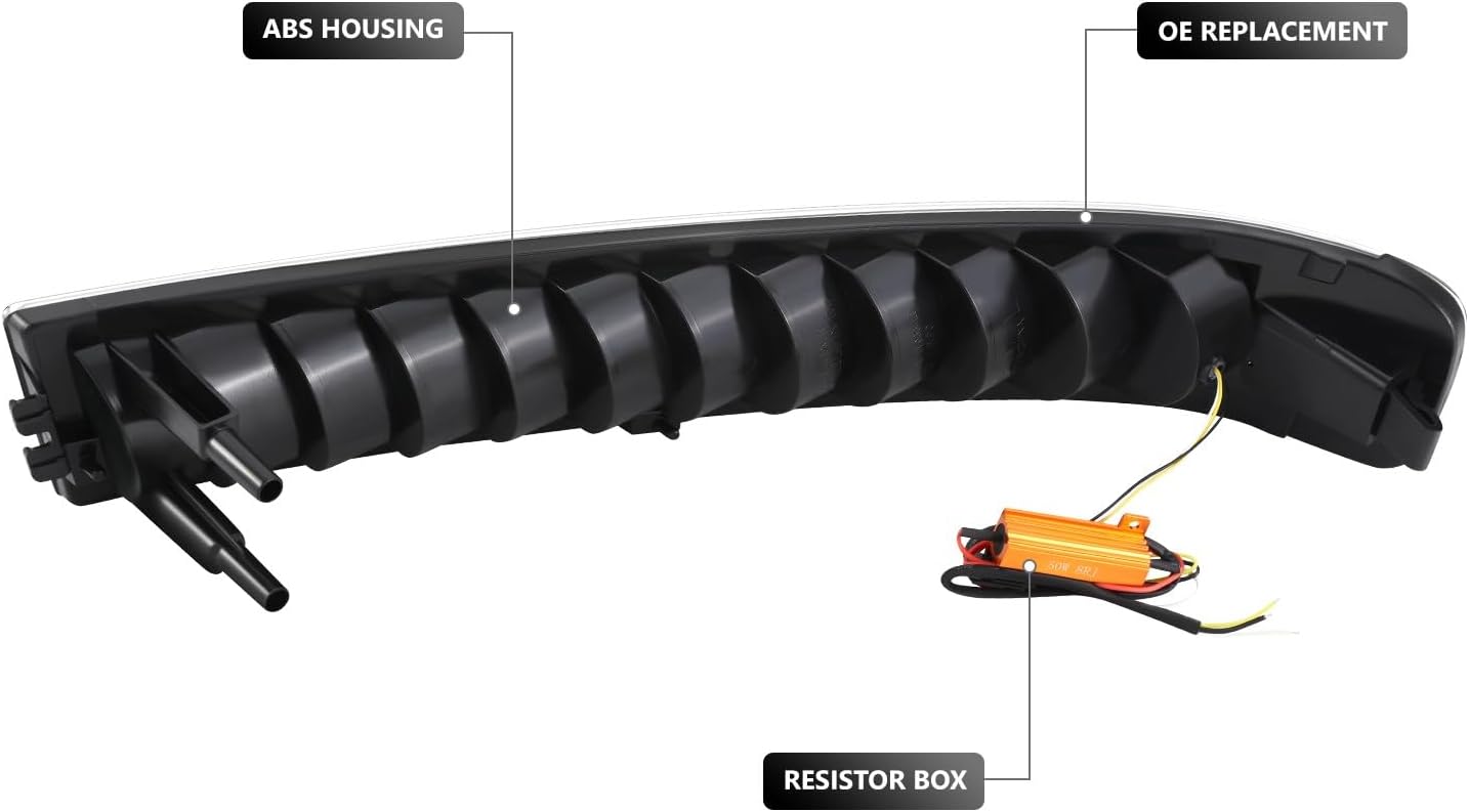 Luces señal giro LED DRL Chevy GMC 03-14 Negro/Ámbar