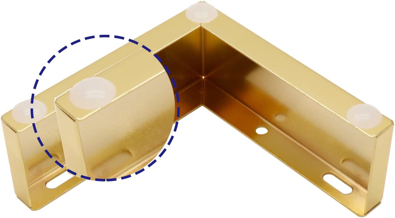 Patas sofá metal L 2pulg color dorado 4 pzas