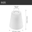 Pantalla vidrio esmerilado E26 1-5/8" set 6 blancas cono