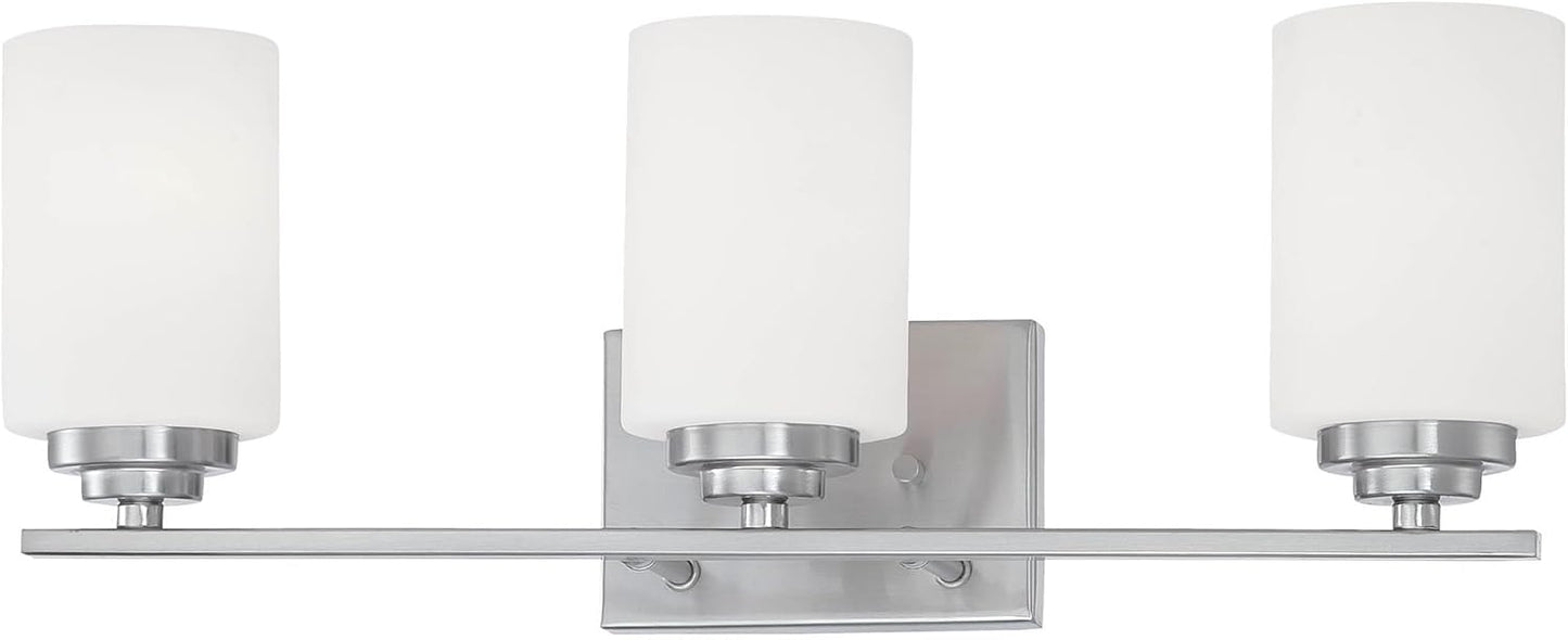 Vanidad 3 luces Pwt Nckl B/S Slvr