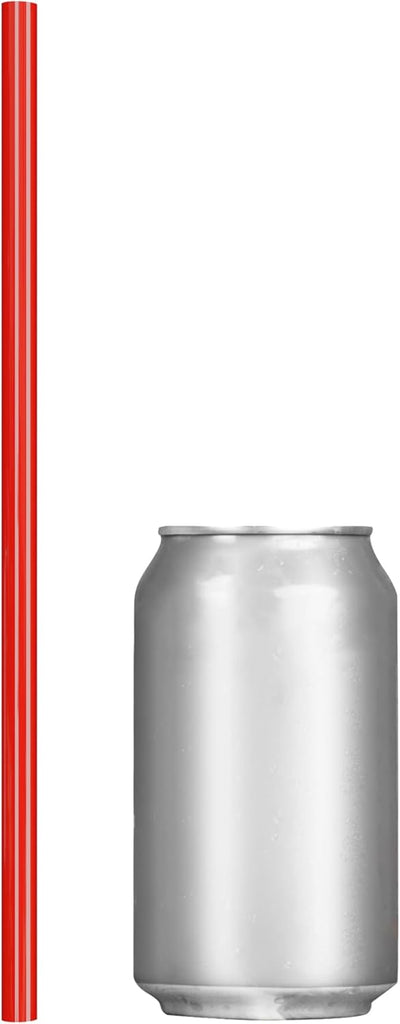 Pajitas anchas de plástico rojas para bebidas gruesas