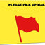 Bandera buzón amarillo brillante 1.57x2.36"