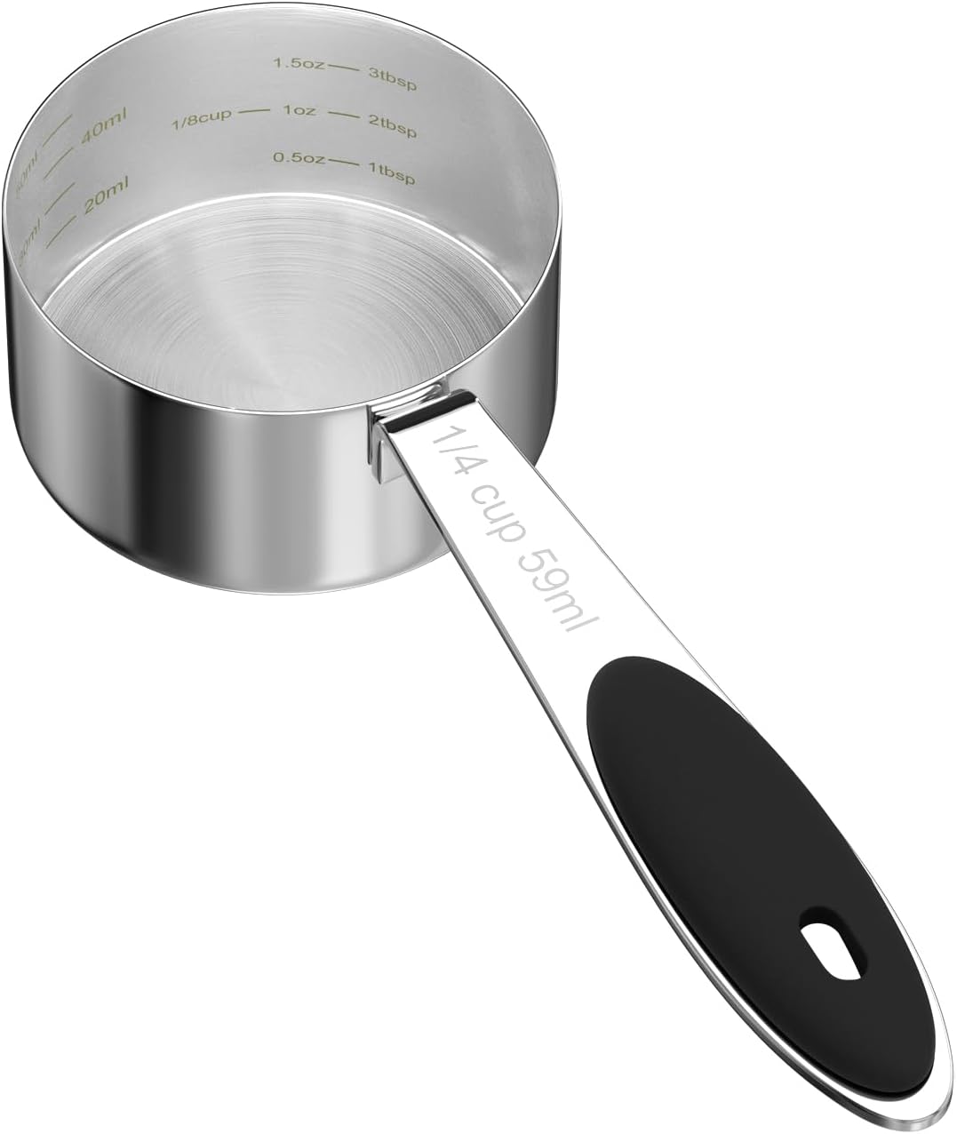 Taza medición acero inox para mascotas 59ml