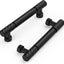 10 Manijas Gabinete Negro Mate 3.75" Accesorios Tiradores