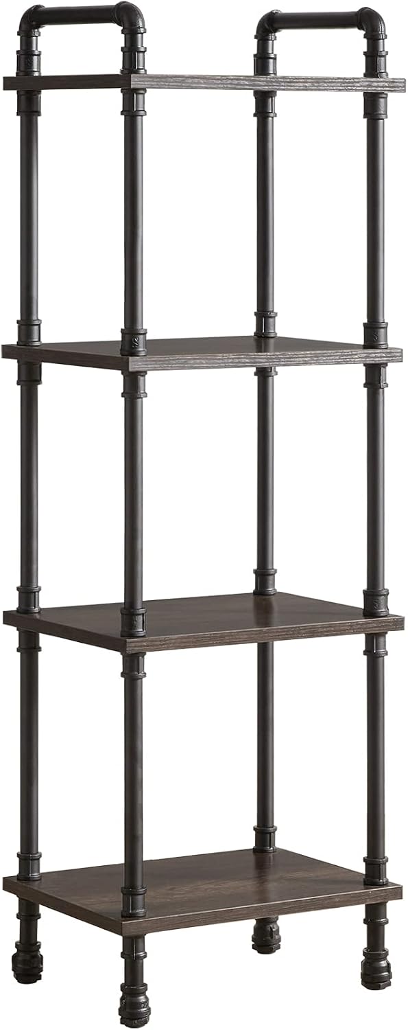 Estante 4 niveles estilo vintage sala cocina negro gris