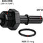Adaptador combustible aluminio negro 3/8" SAE