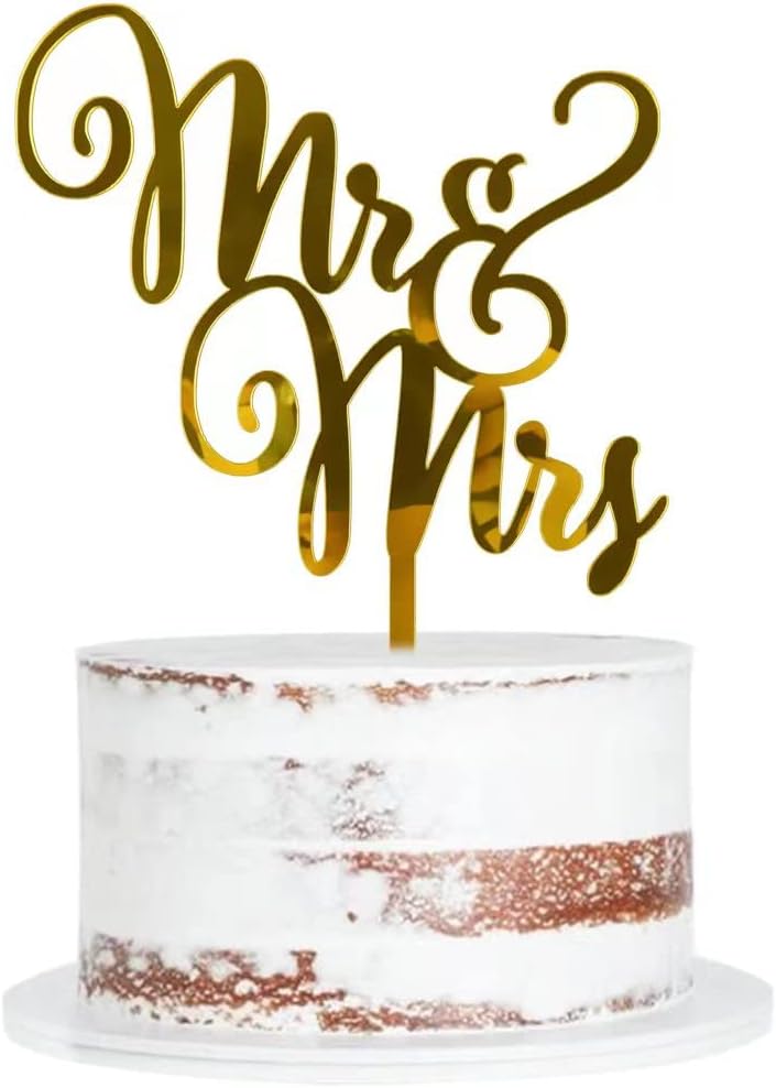 Decoración acrílico para tartas Mr & Mrs boda aniversario