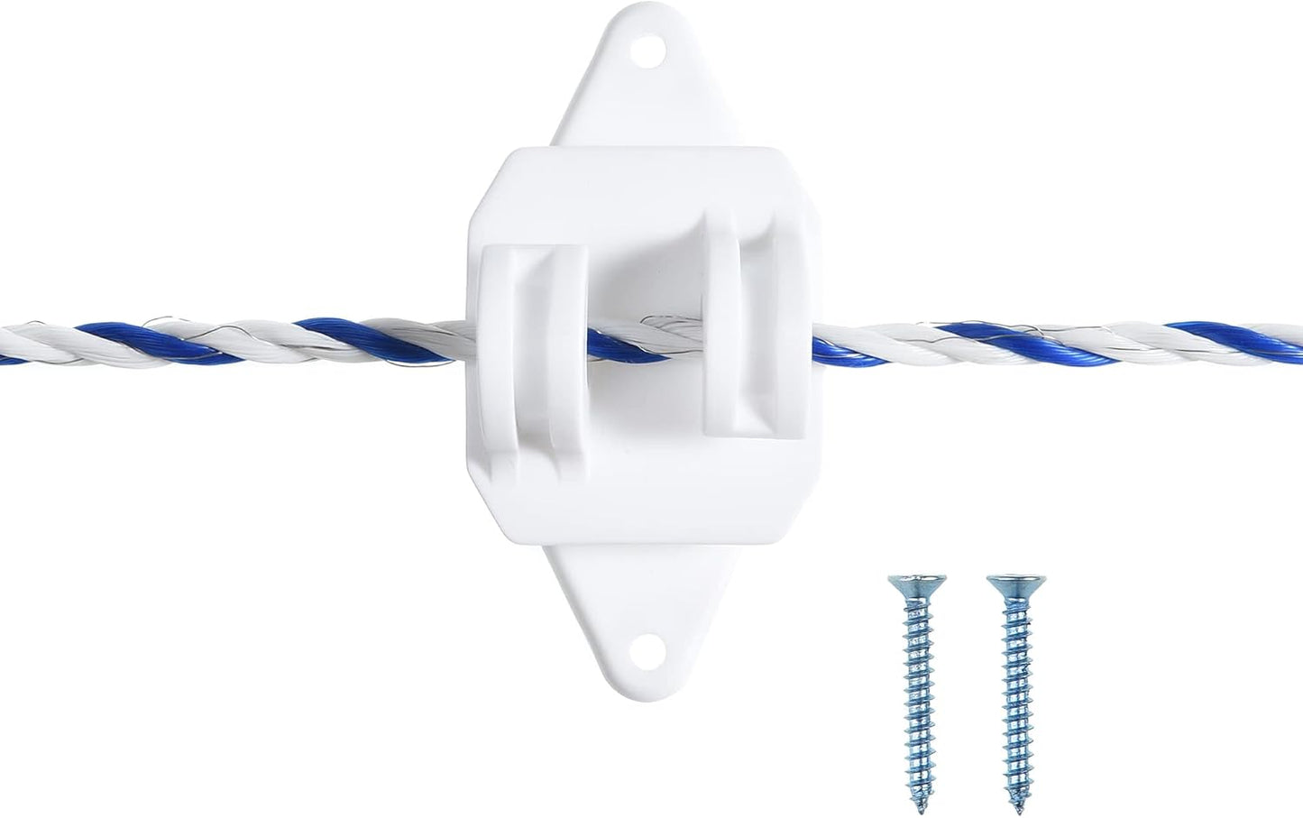 25 Aisladores Eléctricos Poste Madera Blanco Alta
