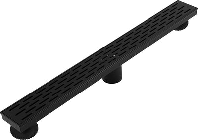 Drenaje ducha 24pulg acero inox 304 rejilla ladrillo negro