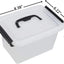 Caja plástico mango negro contenedores 6 pzas 3qt