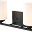 Tocador 2 luces Durham Collection acabado negro