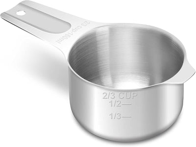 Taza medidora acero inox 5.4oz para cocinar