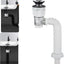 Kit drenaje baño tubo flexible antiolor orificio 1-1/4 a 2 pulg