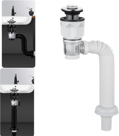 Kit drenaje baño tubo flexible antiolor orificio 1-1/4 a 2 pulg