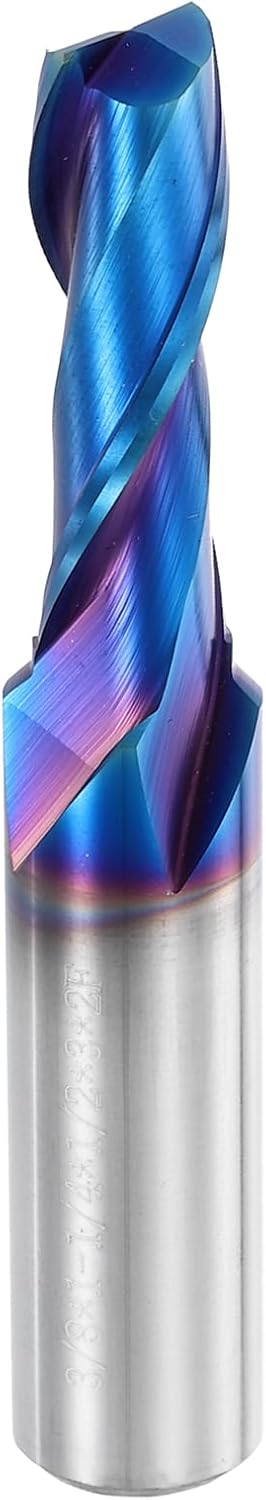 Broca enrutador espiral 3/8pulg fresa carburo 2 flautas 1/2pulg