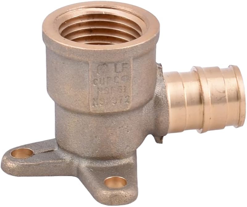 Codo latón ProPEX 1/2" FPT con oreja 8 Uds