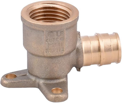 Codo latón ProPEX 1/2" FPT con oreja 8 Uds