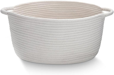 Cesta Almacenamiento Cuerda Algodón con Asas 20x14x12"