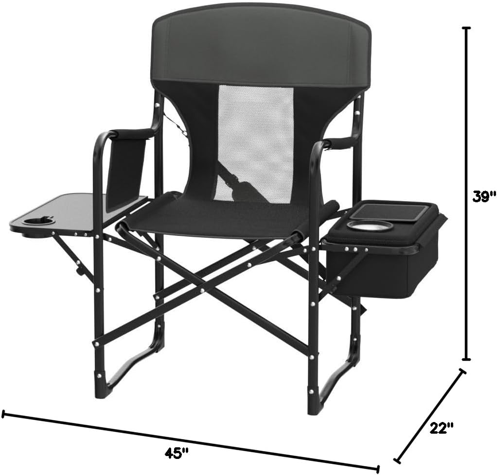 Silla camping con mesa bolsa refrigeradora plegable color