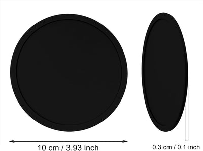2 Posavasos Silicona Barra Redonda para Mesa Cafetera Té Negro
