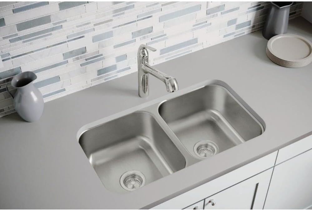 Fregadero Dayton DXUH3118 acero inox doble pila