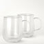 Tazas café vidrio doble pared 14oz set 2