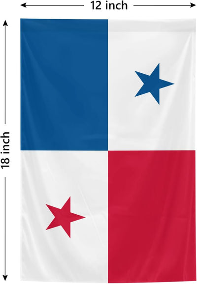 Banderas Panamá 12x18pulg Poliéster Doble Cara Jardín