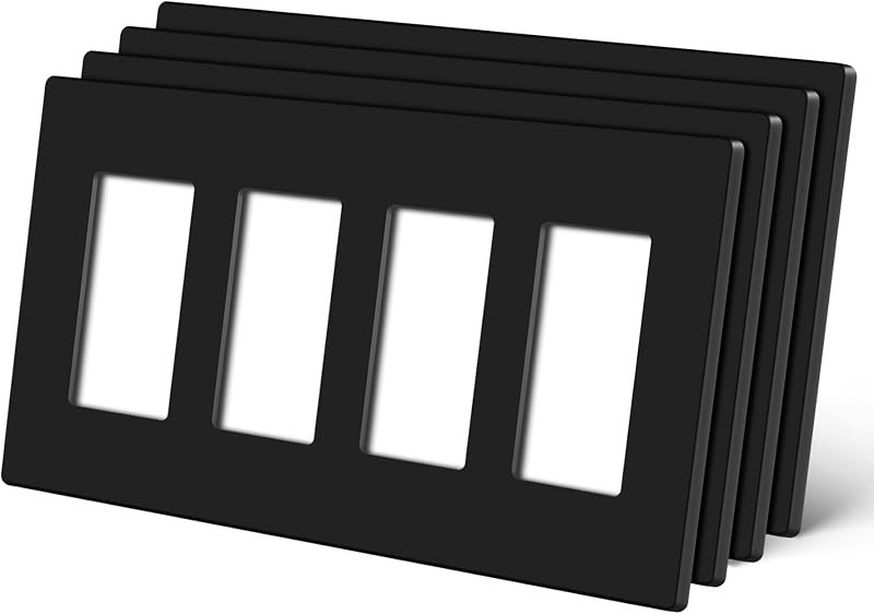 Placa pared decorativa 4 posiciones sin tornillos set 4