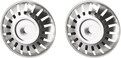 2 Tapones Universal Fregadero Acero Inox Grueso 3.150in