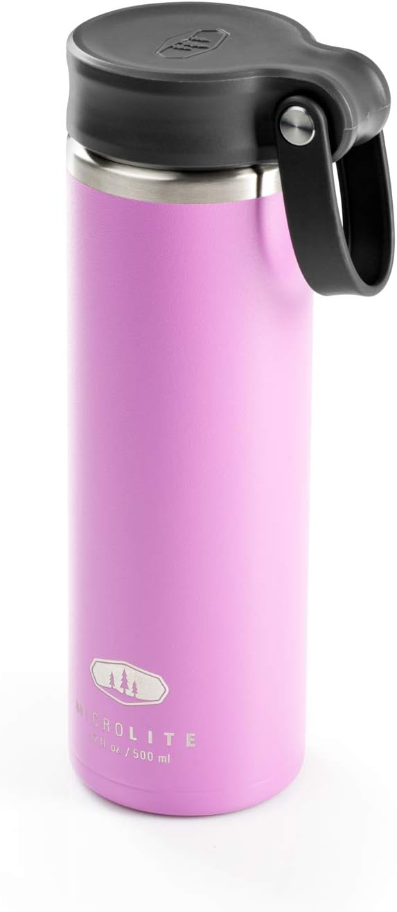 Botella agua acero inox aislamiento vacío 17oz color lavanda