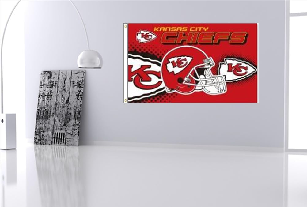 Bandera Chiefs 3x5ft para fanáticos poliéster