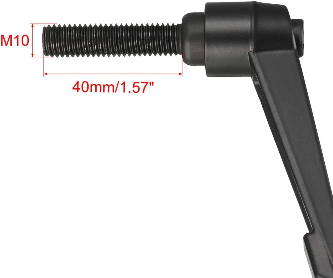 Perilla giratoria con palanca de bloqueo M10x1.575pulg Negro