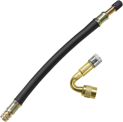 2 extensiones válvula neumático latón 45 grados 8.26pulg