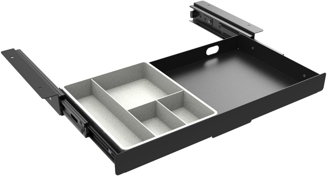 Cajón deslizante escritorio 15pulg organiz. negro 8x14.4pulg