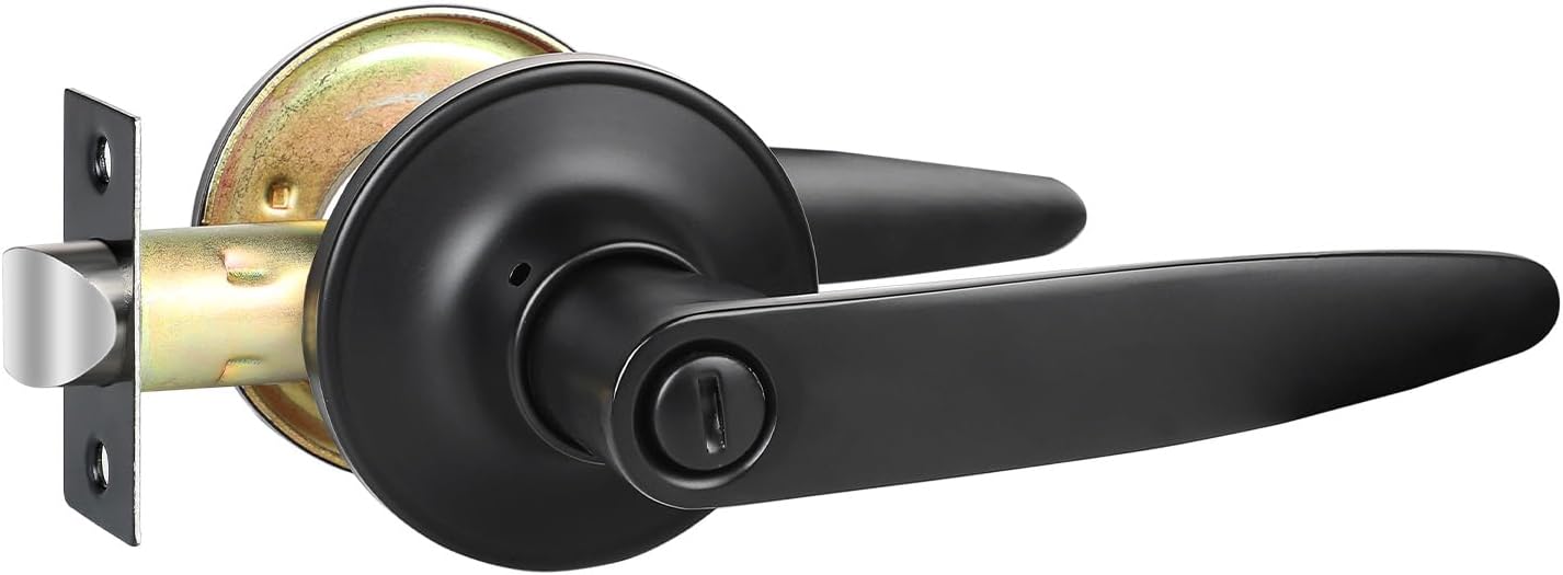 Manijas puerta negro mate sin llave reversibles
