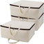 3 Pzas Bolsas Almacenamiento Algodón Transpirable Beige