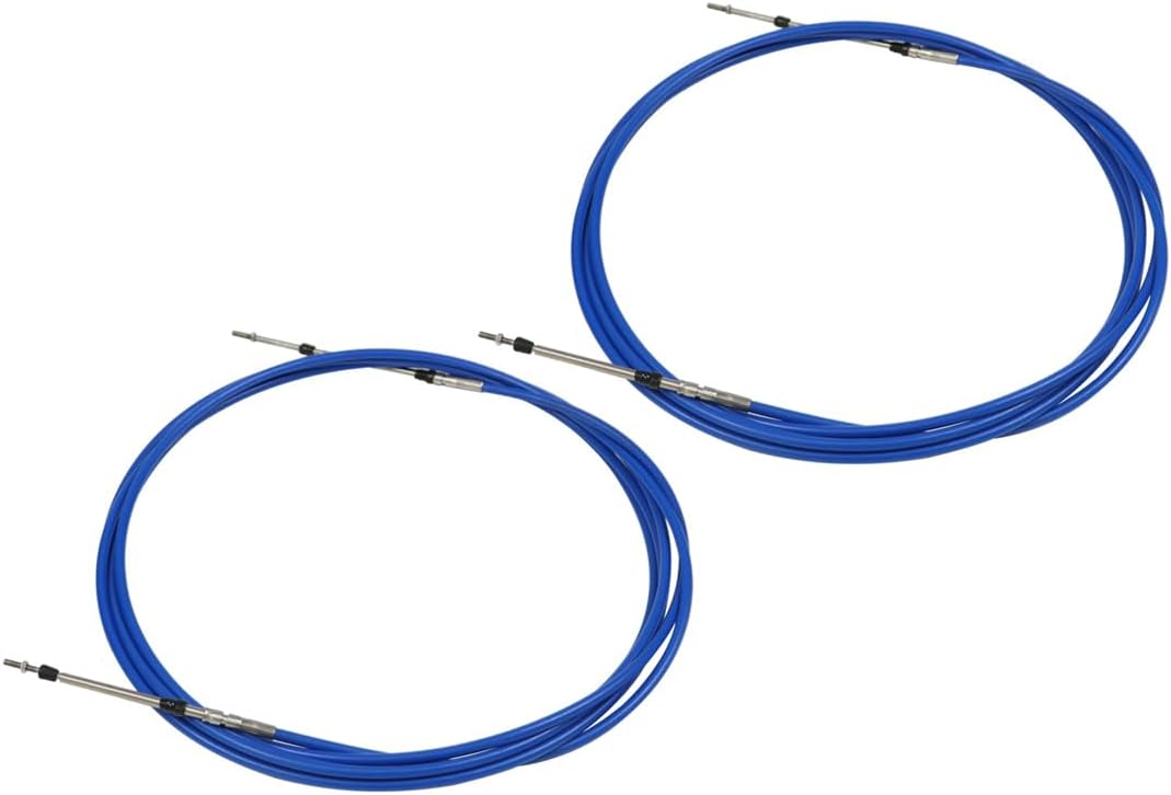 Cable control acelerador cambio motor barco 2pzas 8pies azul