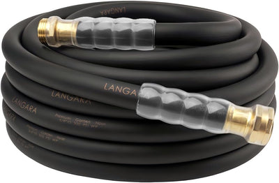 Manguera jardín 50ft 5/8pulg 300PSI goma híbrida mango giratorio