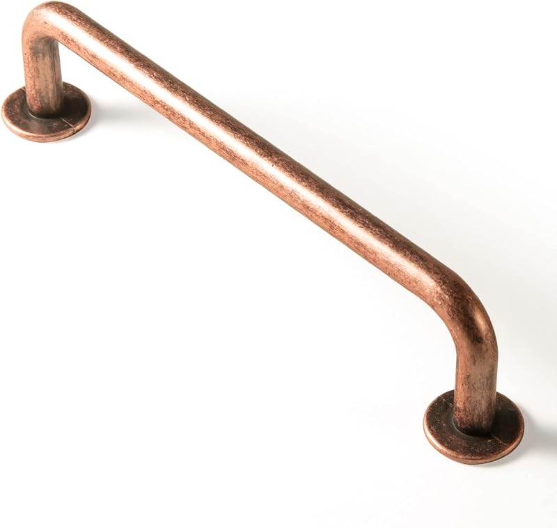 6 Tiradores Cobre Antiguo 5.04" Barra Sólida C-C