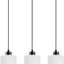 Lámpara colgante 3 luces vidrio blanco luz ajustable E26