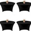 4 Manteles Redondos Elastano Negro 72pulg para Fiesta Bodas
