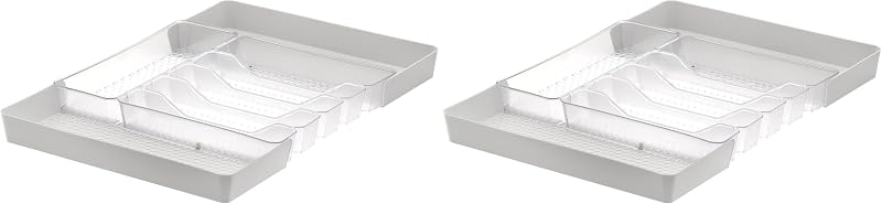 Organiz. cubiertos cajón cocina 13x16 transparente