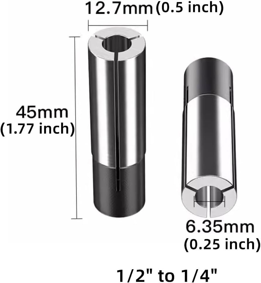 Set 2 Convertidores Brocas CNC 1/2 a 1/4pulg