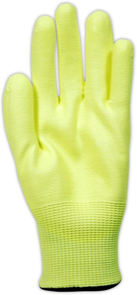 Guantes palma PU recubiertos talla 10 amarillo