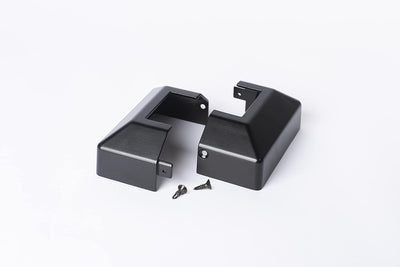 Placa cubierta poste brida 2pulg 2pzas negro