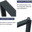 2 Pzas Patas Mesa Metal Triangular Industrial 28.3ft