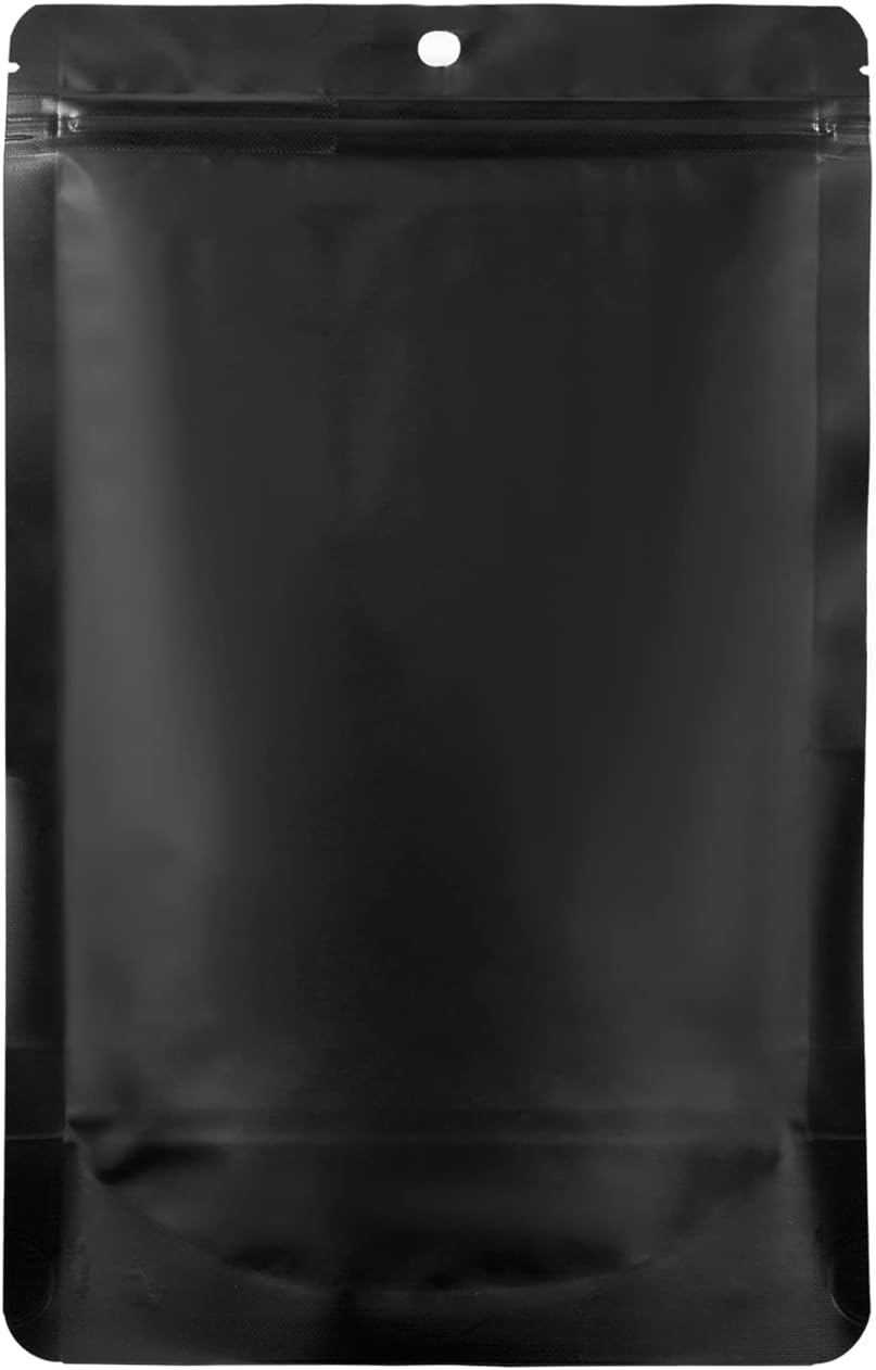 110 Bolsas Almacenamiento Metal Mate Transparente Negro