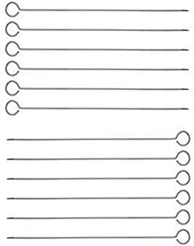 Brochetas acero inox 12" palos barbacoa set 12