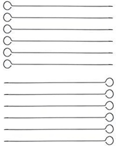 Brochetas acero inox 12" palos barbacoa set 12