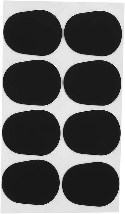 8 Cojines Boquilla 0.020pulg Goma para Saxofón Clarinete Negro